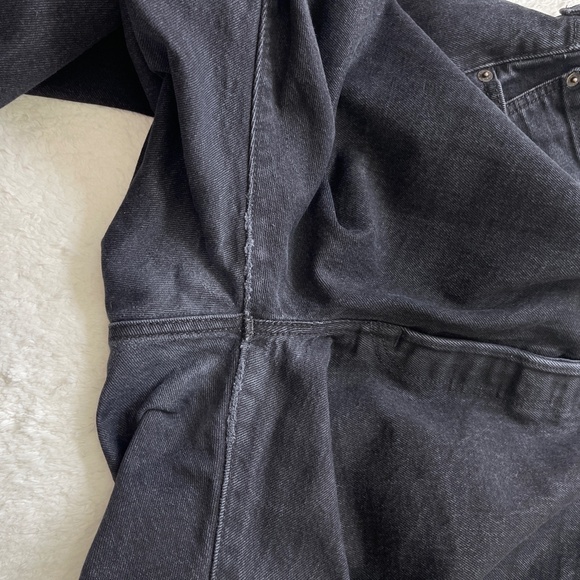 Levis 501 Jeans Men's 42x30 Black Dark Wash Straight Button Fly Denim - Picture 13 of 13